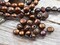 10-13mm Rusty Bronze Iris Large Hole Fresh Water Nugget Pearls (8" Strand)